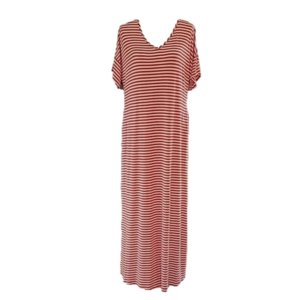 ee:some Strappy Back Striped Maxi Dress Size Large NWT